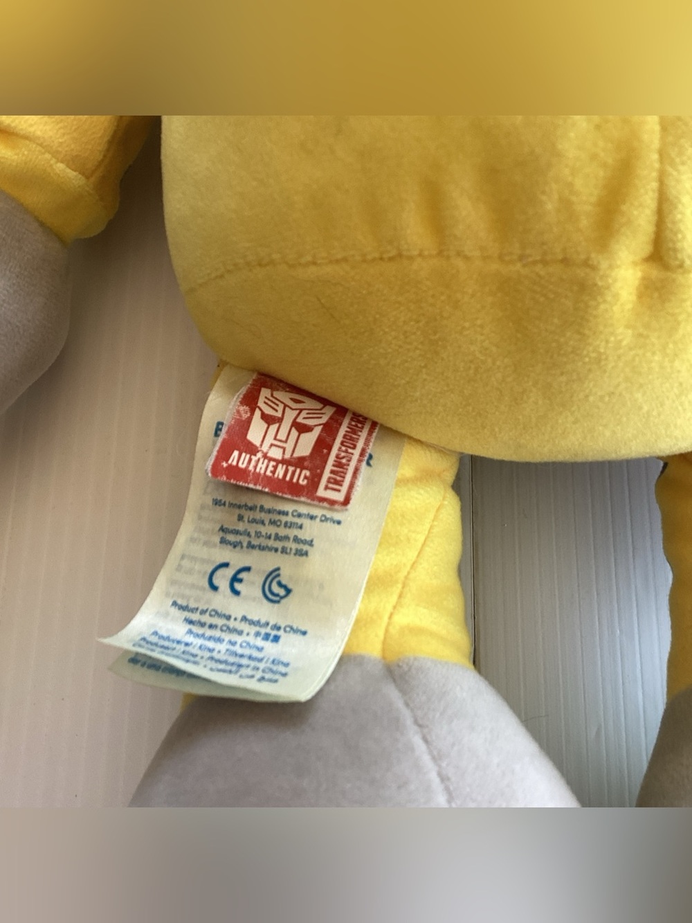 Build A Bear BAB Transformers Bumblebee 17" Plush Movable Arms and Mask 2016 - Picture 8 of 11